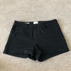 Black universal thread high rise midi shorts